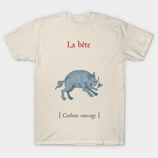 Medieval wild pig T-Shirt by Detayoh